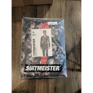 Bloody Skulls Halloween Suit Costume Gory Size Mens 2XL‎ 3-piece Suitmeister